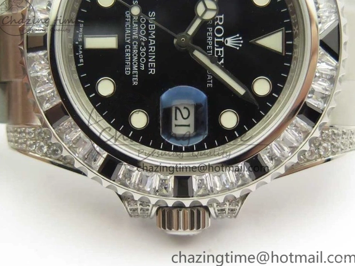 Edition Bezel On GSF SS Diamond SS Black Best Bracelet A2824 Black Dial Submariner 0116